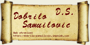 Dobrilo Samuilović vizit kartica